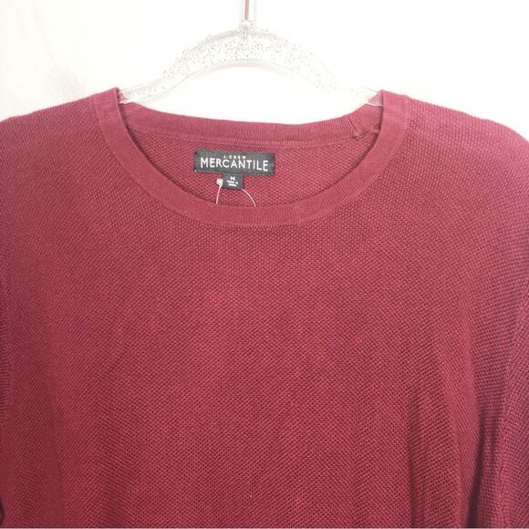 J.CREW | NEW Mercantile Maroon Light Waffle Texture Sweater/Top Men’s Size M - Picture 3 of 8